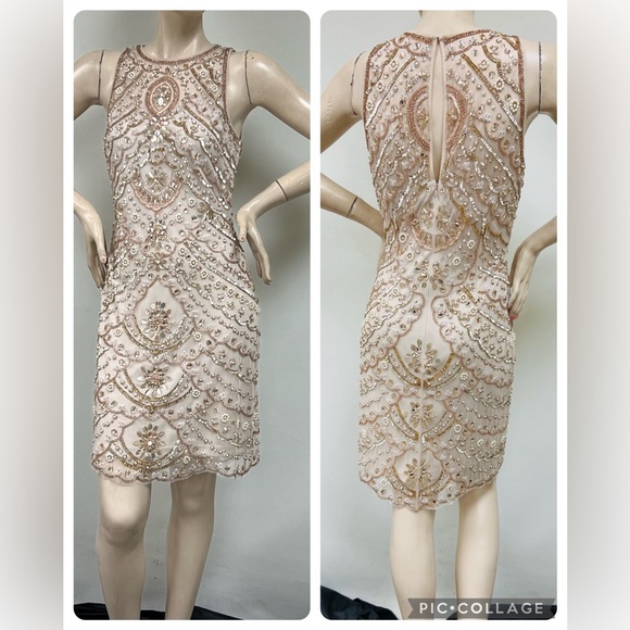 Aidan Mattox Dresses & Skirts - Aidan Mattox GOLD fully beaded sleeveless dress